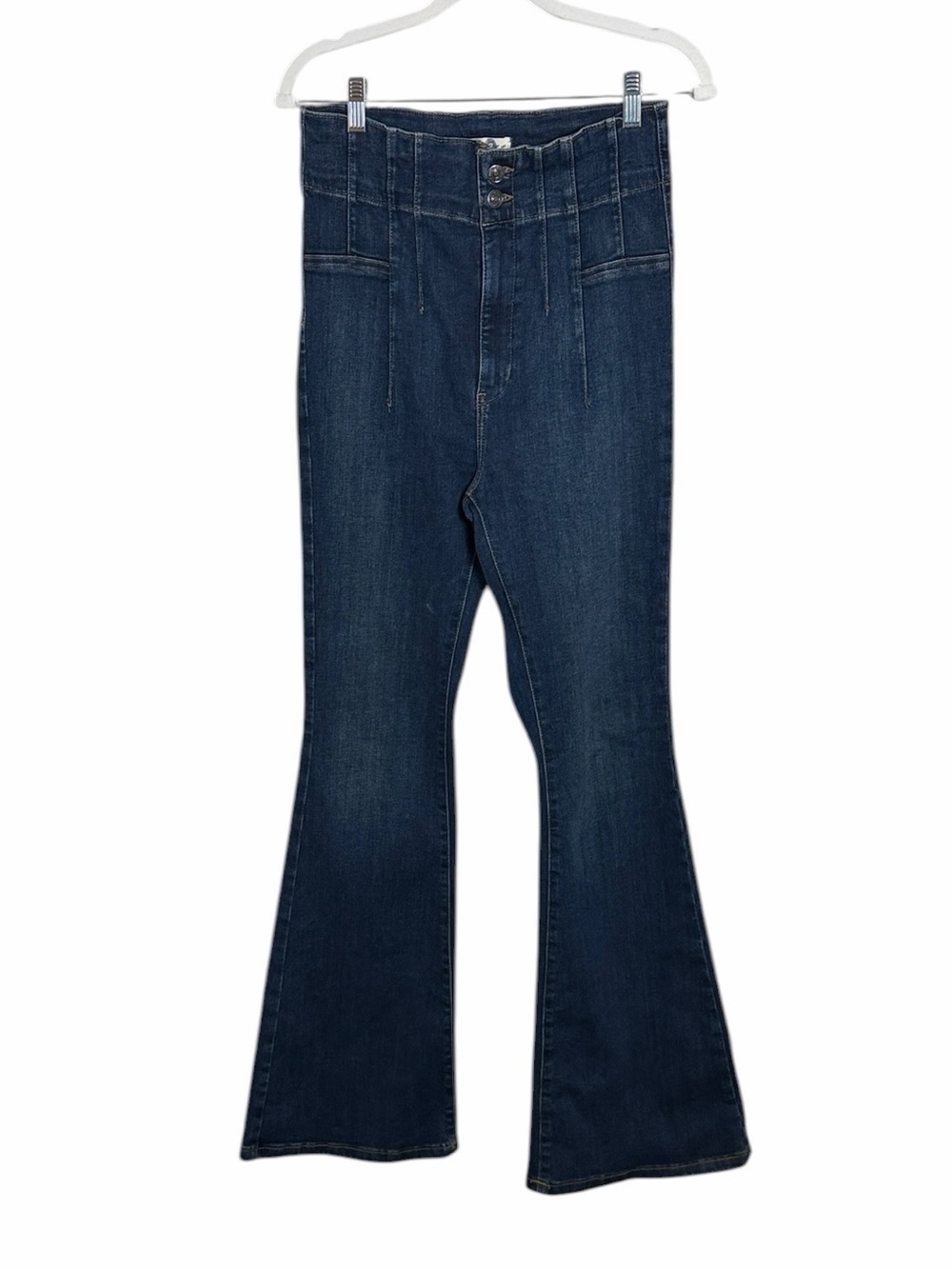 We the Free Free People Jayde Flare Jeans High Rise Size 30 Dark Wash Boho